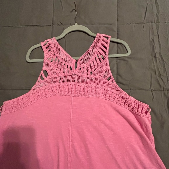 Sonoma Pink Crochet Detail Tank Top - Picture 6 of 7